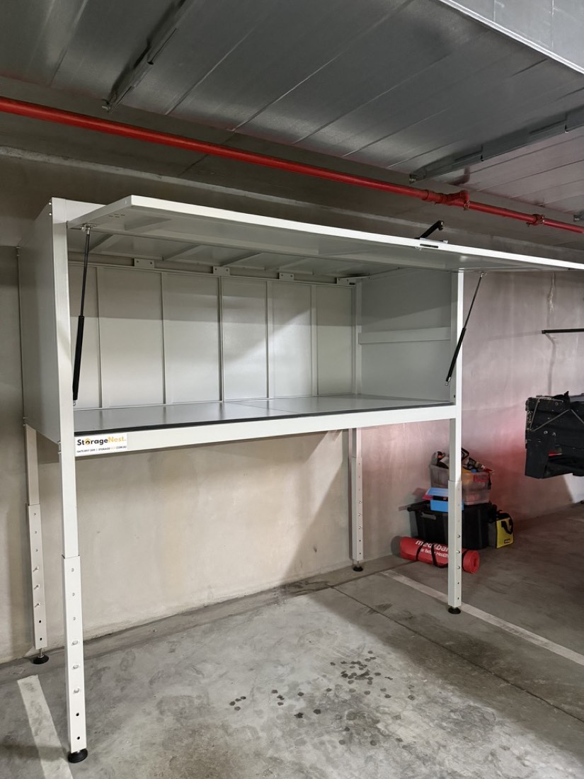 Over bonnet storage in real car park