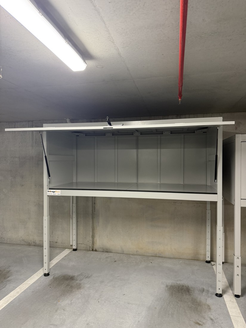 StorageNest Kookaburra installed in apartment car park